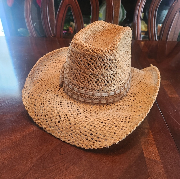 Bailey Straw Cowboy Hat with Woven Band size 7 - Picture 2 of 6